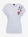 Sam 73 Weißes bedrucktes Damen-T-Shirt SAM73 Bootes