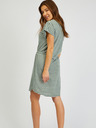 Sam 73 Grün-weiß gestreiftes Damenkleid mit Krawatte SAM73 Sagitta