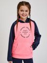 Sam 73 Blauer und rosa Kapuzenpullover für Mädchen SAM73 Draco