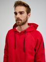 Sam 73 Rotes Herren-Sweatshirt SAM73 Beryl mit Kapuze und Reißverschluss