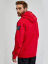 Sam 73 Rotes Herren-Sweatshirt SAM73 Beryl mit Kapuze und Reißverschluss