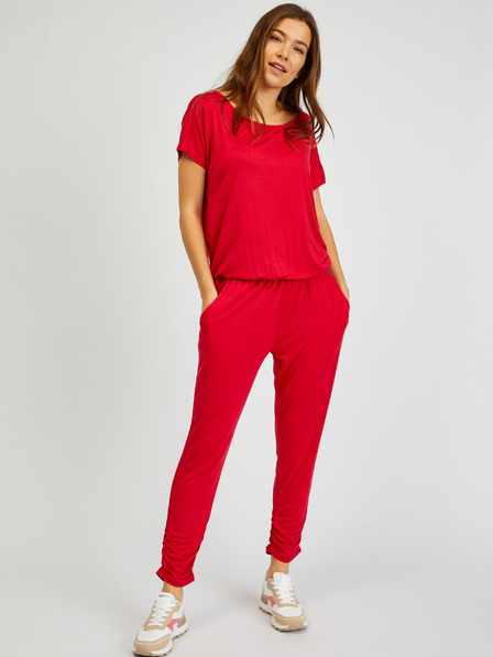 Sam 73 Leichter roter Damen-Jumpsuit SAM 73 Lepus