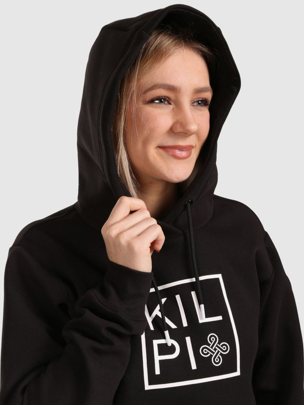 Kilpi Damen Kapuzenpullover aus Baumwolle Kilpi NIKY-W Schwarz