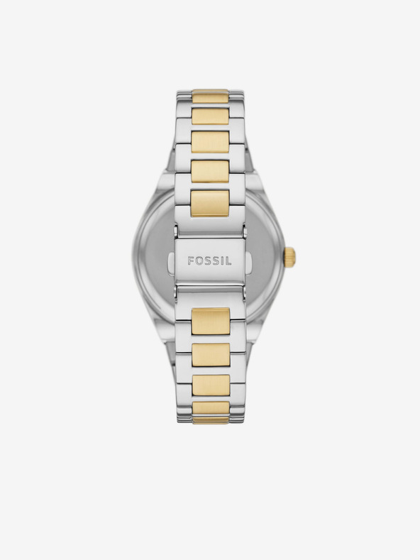 Fossil Silberne Gold Damenuhr Fossil Scarlette