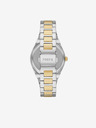 Fossil Silberne Gold Damenuhr Fossil Scarlette