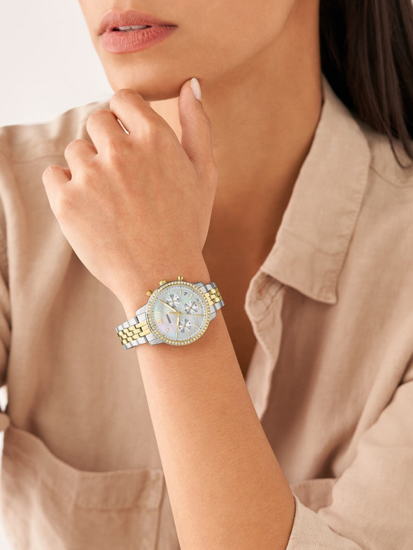 Fossil Silber Gold Damen Fossil Neutra Uhr