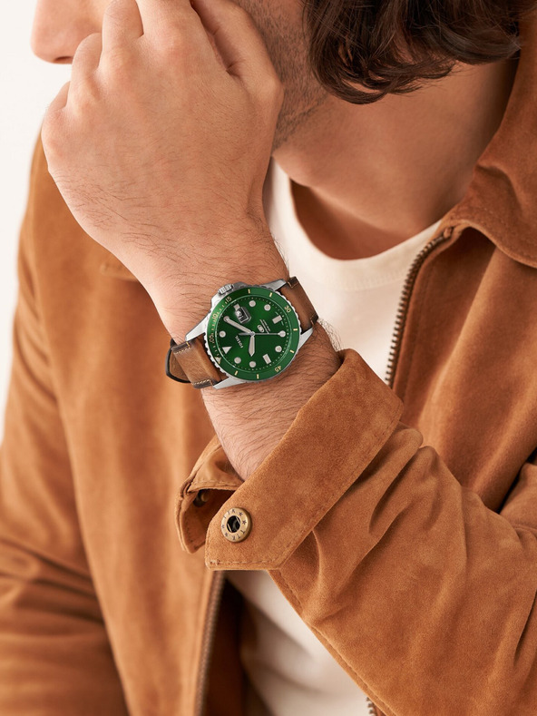 Fossil Silberne Herrenuhr von Fossil Blue