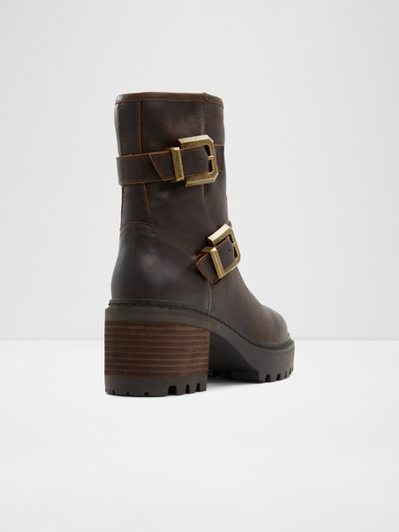 Aldo Dunkelbraune Damenstiefeletten aus Leder ALDO Palomina
