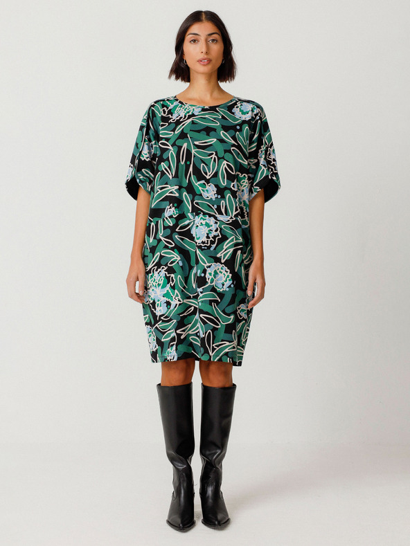 SKFK Grünes Damen Floral Kleid SKFK Vestido Geaxi