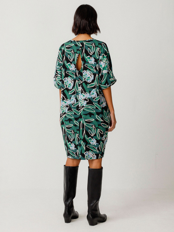 SKFK Grünes Damen Floral Kleid SKFK Vestido Geaxi