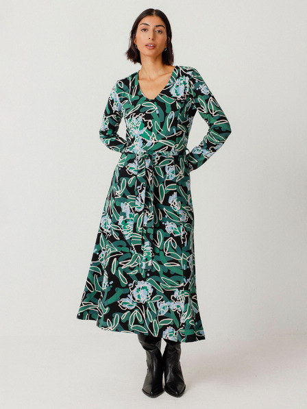 SKFK Grünes Damen Floral Kleid SKFK Vestido Kaule
