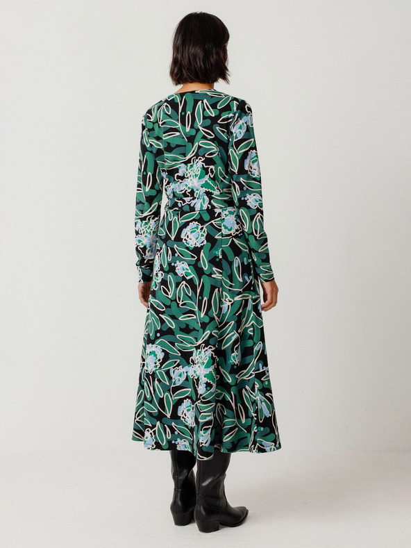 SKFK Grünes Damen Floral Kleid SKFK Vestido Kaule