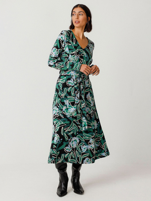 SKFK Grünes Damen Floral Kleid SKFK Vestido Kaule