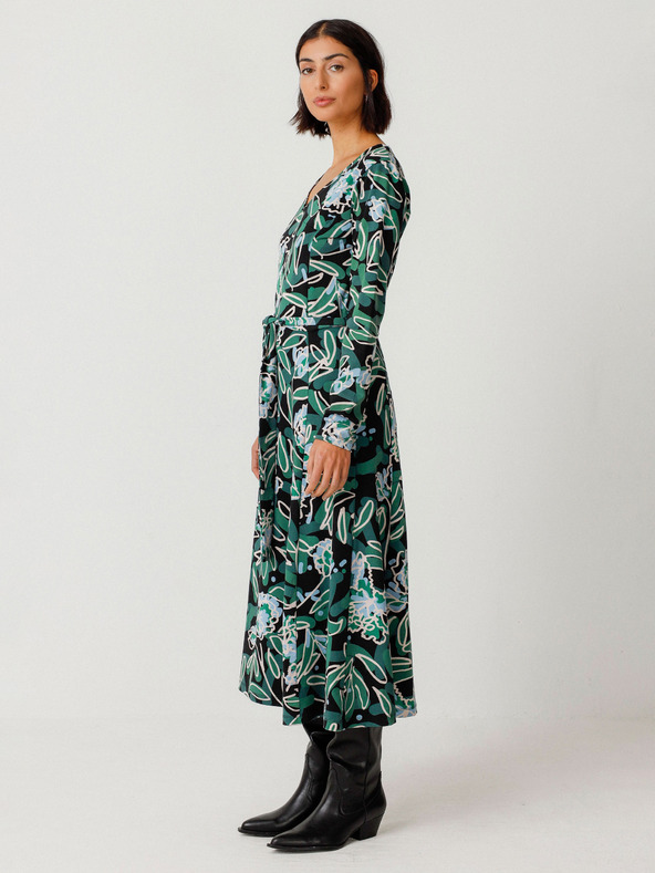 SKFK Grünes Damen Floral Kleid SKFK Vestido Kaule