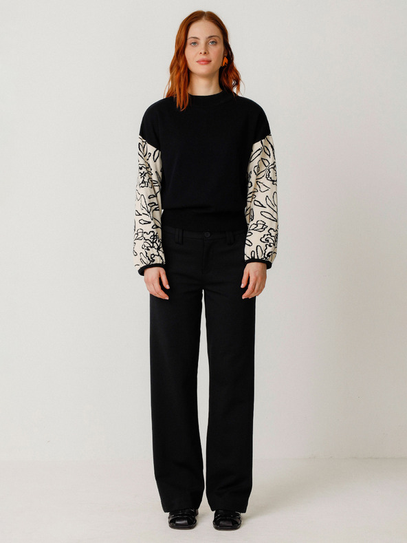 SKFK SKFK Suéter Aitza Creme und Schwarz Damen Pullover