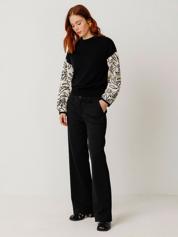 SKFK SKFK Suéter Aitza Creme und Schwarz Damen Pullover