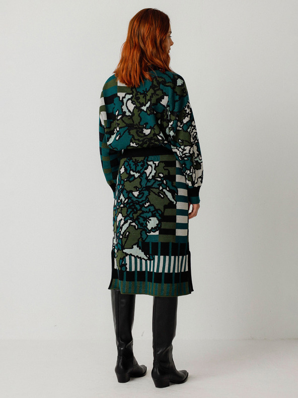 SKFK Grüner Damen-Blumenrock SKFK Falda Alda