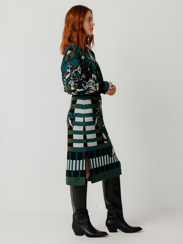 SKFK Grüner Damen-Blumenrock SKFK Falda Alda