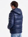 Ombre Clothing Dunkelblau Herren Stepp-Winterjacke Ombre Kleidung
