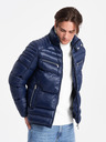 Ombre Clothing Dunkelblau Herren Stepp-Winterjacke Ombre Kleidung