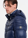 Ombre Clothing Dunkelblau Herren Stepp-Winterjacke Ombre Kleidung