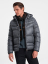 Ombre Clothing Graue Herren Stepp-Winterjacke Ombre Kleidung