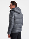 Ombre Clothing Graue Herren Stepp-Winterjacke Ombre Kleidung
