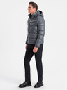 Ombre Clothing Graue Herren Stepp-Winterjacke Ombre Kleidung
