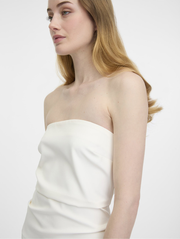 Orsay Cremefarbenes Damen-Midikleid ORSAY