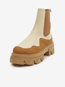 Steve Madden Braune und beige Damenstiefeletten aus Leder Steve Madden Merilyn