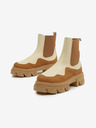Steve Madden Braune und beige Damenstiefeletten aus Leder Steve Madden Merilyn