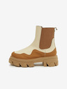 Steve Madden Braune und beige Damenstiefeletten aus Leder Steve Madden Merilyn