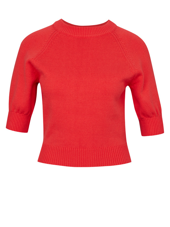 Orsay Roter Damen-Kurzarmpullover ORSAY