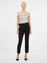 Orsay Weiß-schwarzes Damen-Kurzarm-T-Shirt ORSAY