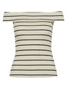 Orsay Weiß-schwarzes Damen-Kurzarm-T-Shirt ORSAY
