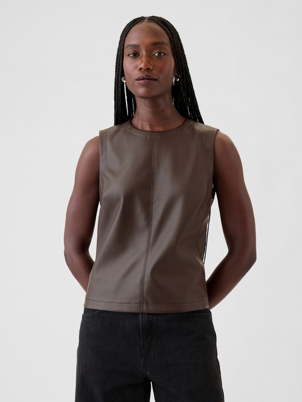 GAP Top aus Kunstleder GAP