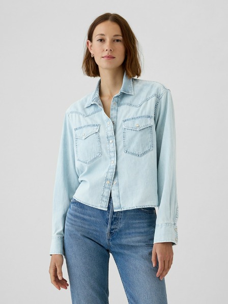 GAP Gekürztes Western-Denim-Hemd GAP