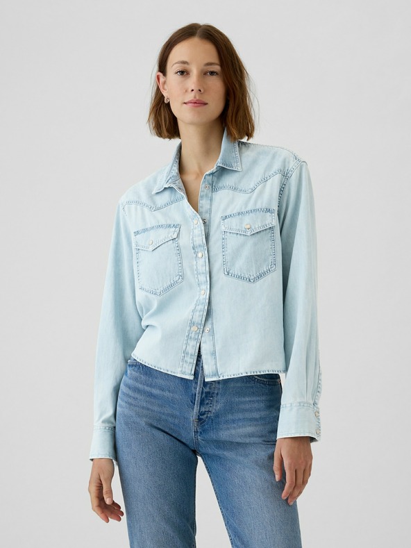 GAP Gekürztes Western-Denim-Hemd GAP