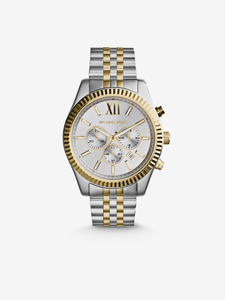 Michael Kors Michael Kors Lexington silberne und goldene Unisex-Uhr