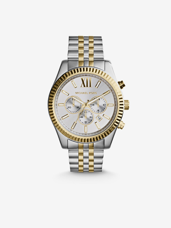 Michael Kors Michael Kors Lexington silberne und goldene Unisex-Uhr