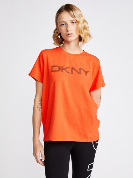 DKNY Gestreiftes Logo-T-Shirt DKNY