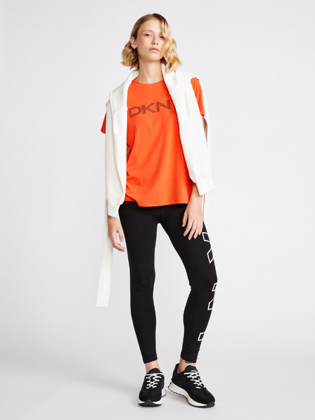 DKNY Gestreiftes Logo-T-Shirt DKNY