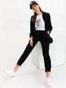 Karl Lagerfeld Weißes gemustertes Damen-T-Shirt KARL LAGERFELD