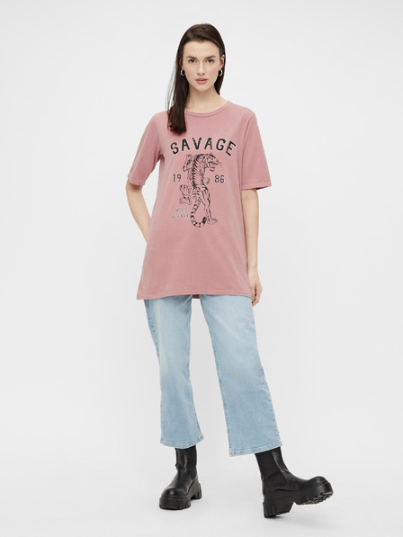 Pieces Rosa T-Shirt mit Druck Pieces