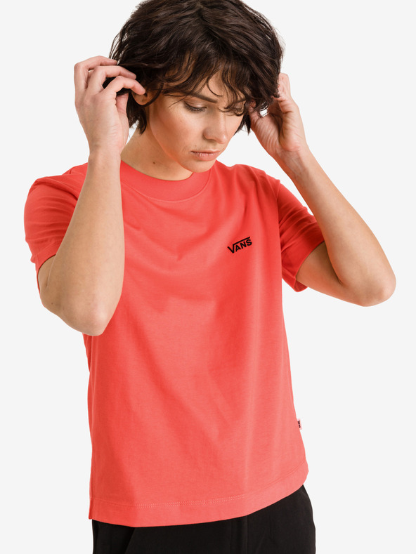 Vans Hellrotes Vans Junior V Boxy Damen T-Shirt