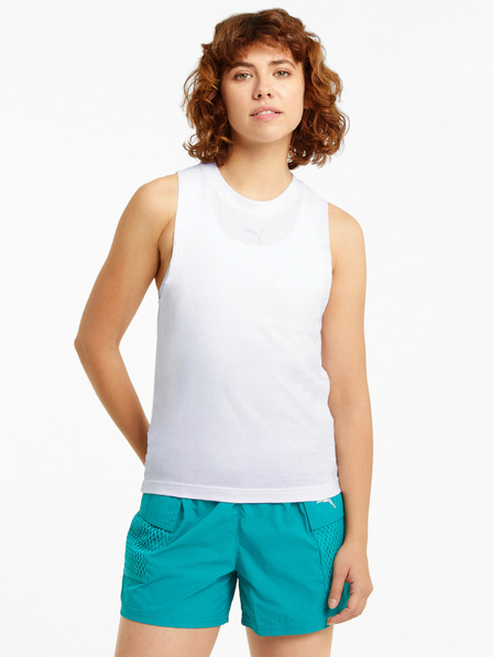 Puma Weißes Puma Damen Evide Mesh Tank-Top