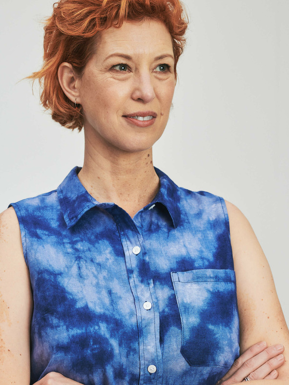 GAP Batik Maxikleid aus Leinen GAP