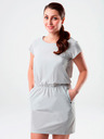 Loap Hellgraues Kleid mit Taschen LOAP