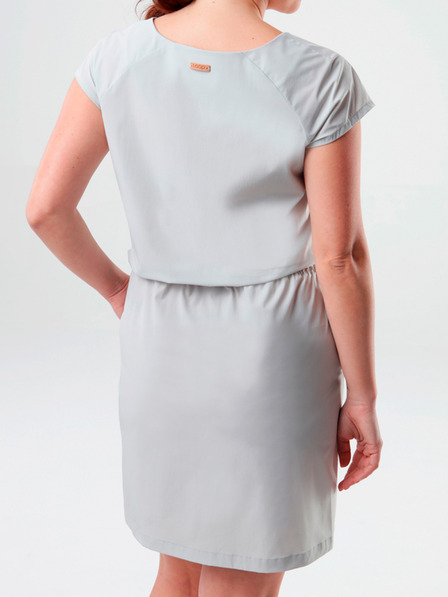 Loap Hellgraues Kleid mit Taschen LOAP