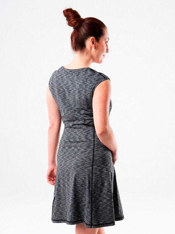 Loap Grau gestreiftes Kleid LOAP